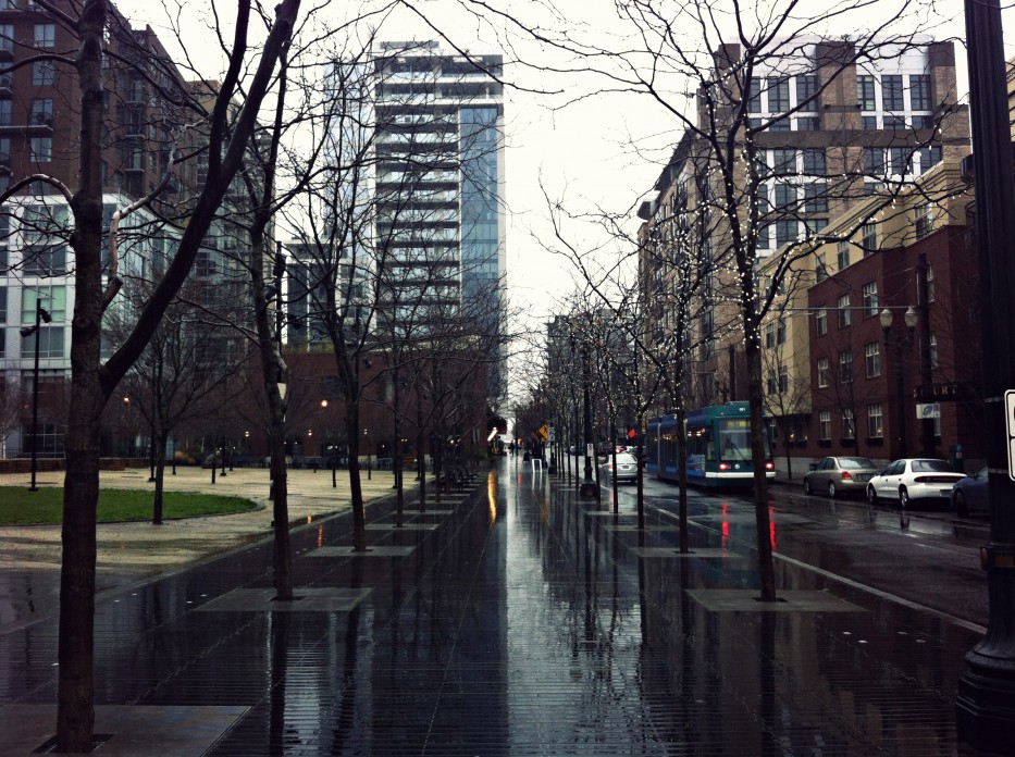 Wet Sidewalk to Cloud Seven